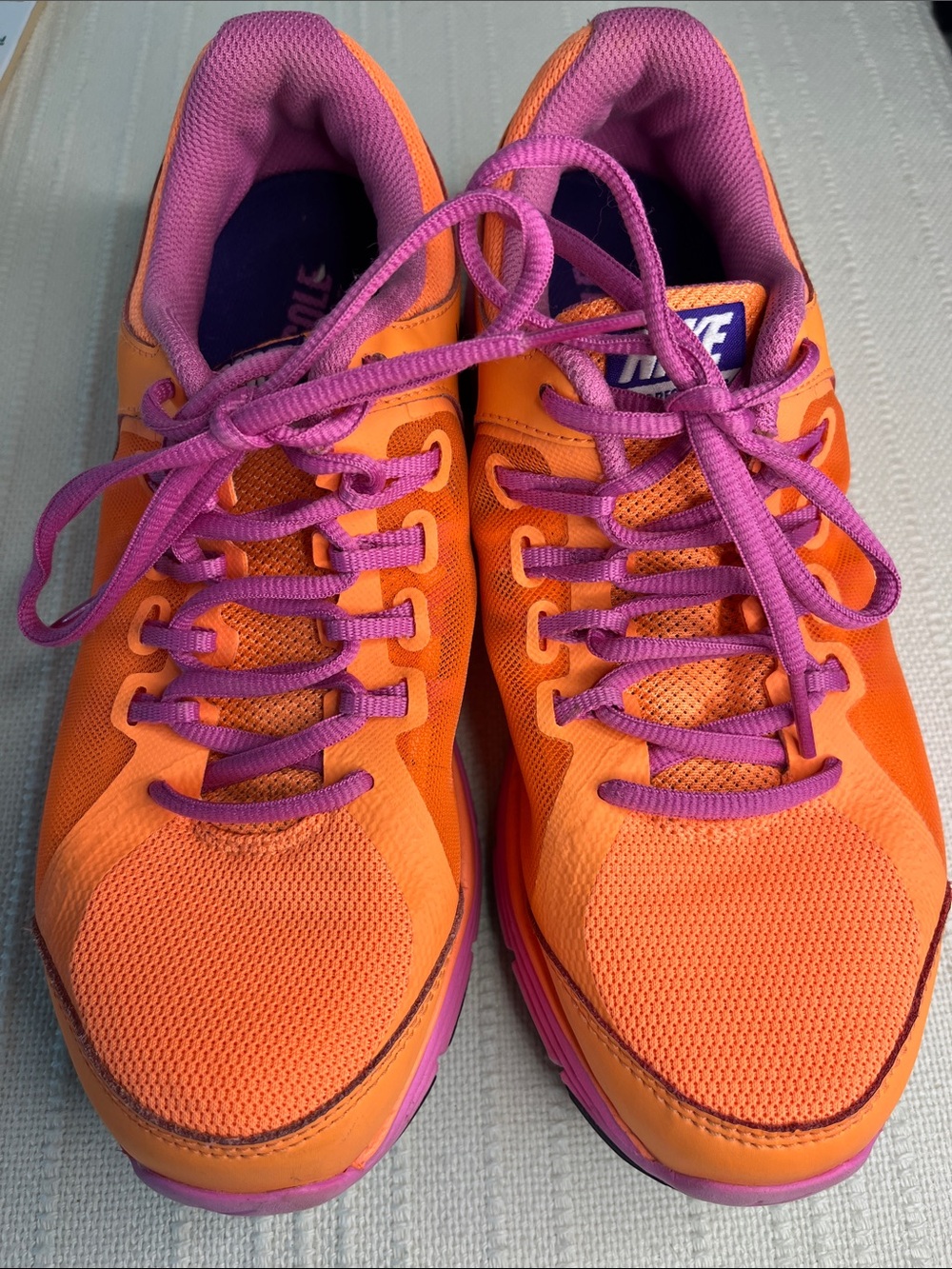 Nike "LunaFOREVER3" lightweight cushioned  orange & pink running shoes